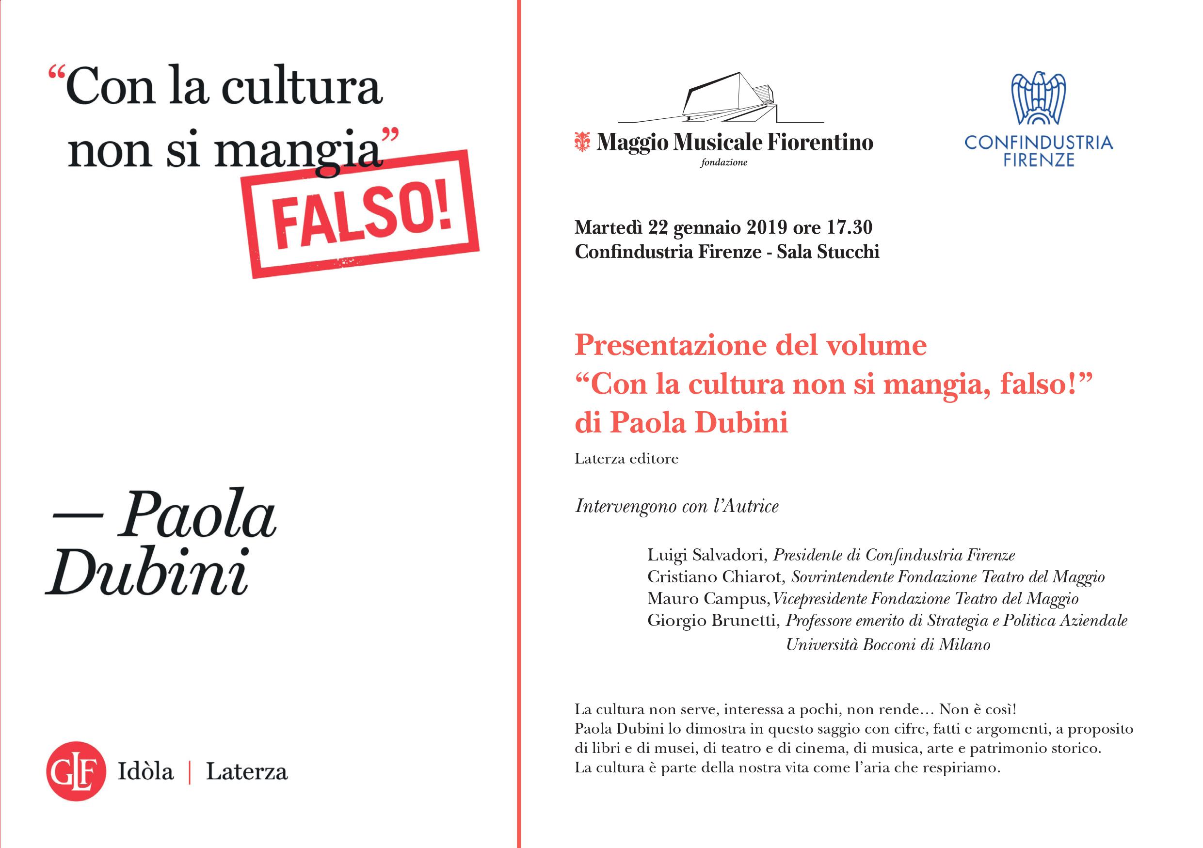 Presentazione del libro "Con la cultura non si mangia, falso!"