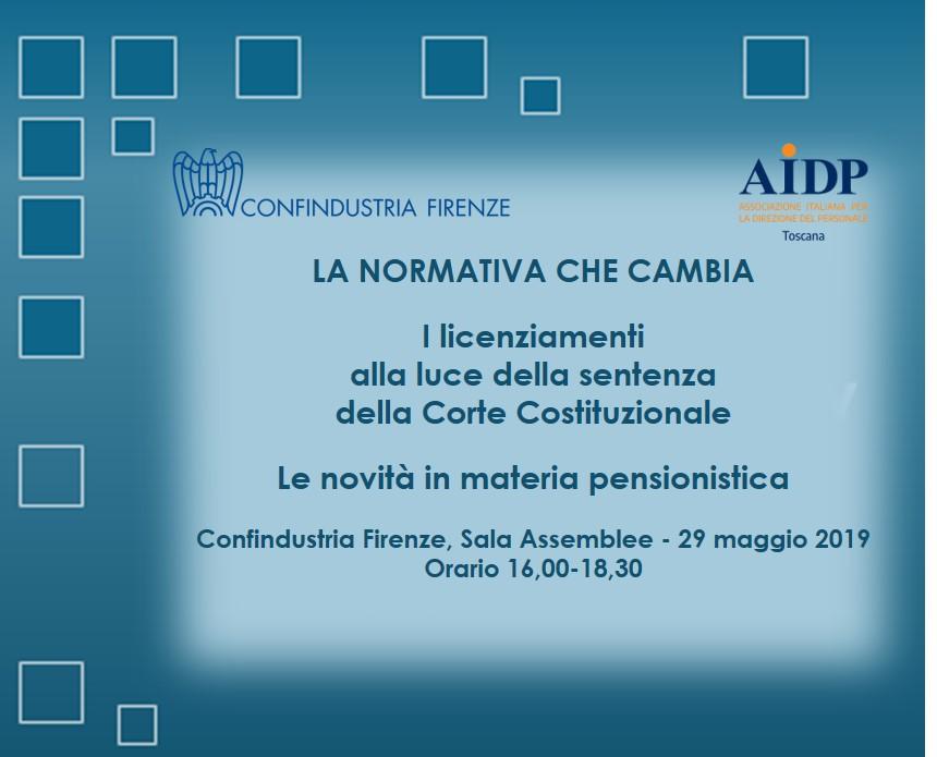 LA NORMATIVA CHE CAMBIA - Licenziamenti e pensioni