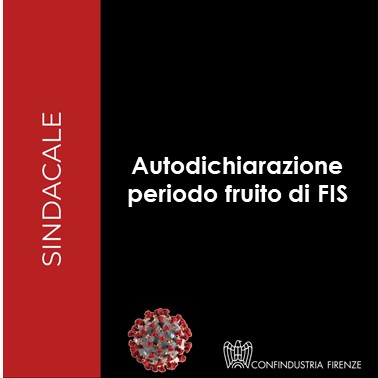 Autodichiarazione periodo fruito di FIS
