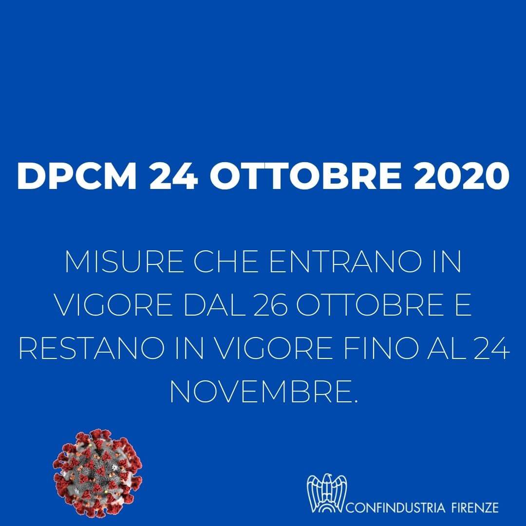 Dpcm 24 ottobre 2020