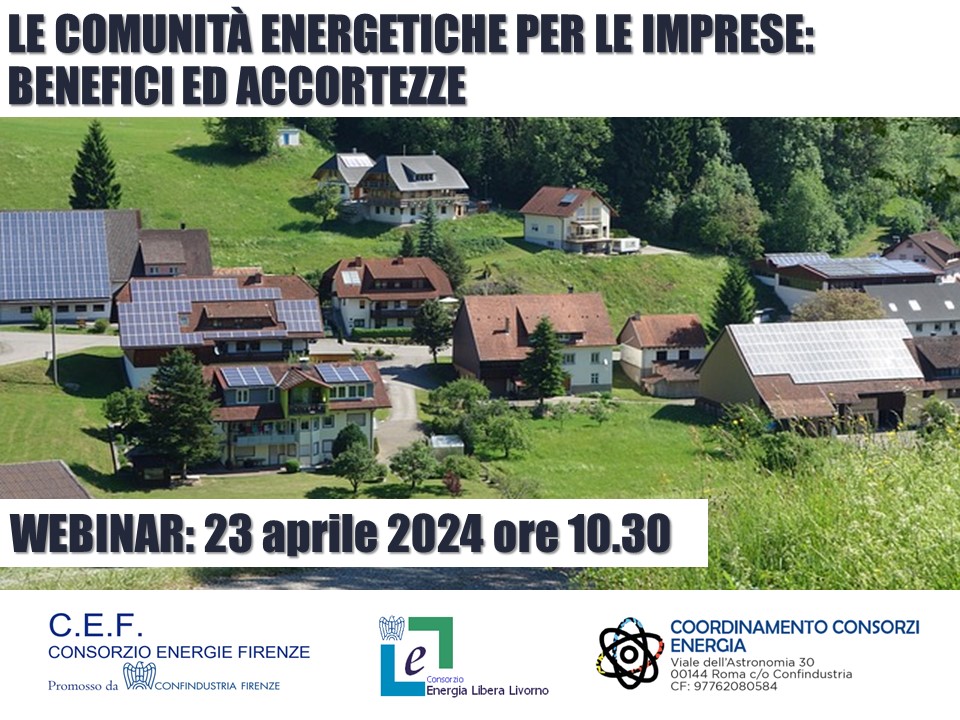 LE COMUNITÀ ENERGETICHE PER LE IMPRESE: BENEFICI ED ACCORTEZZE